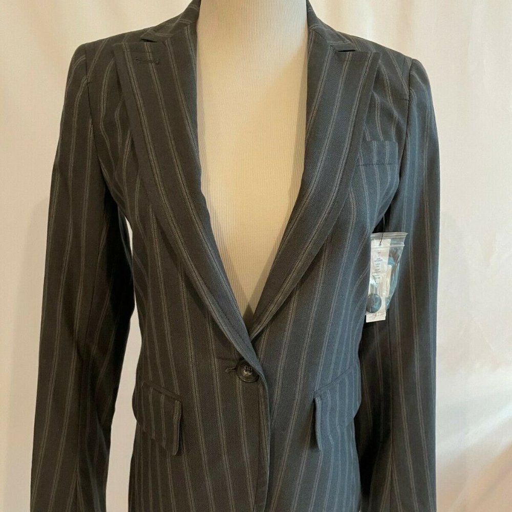 Theory Womens Benjamin Blazer Jacket NWT Size 2 Charcoal $385